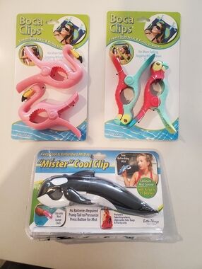Beach Accessory Lot - Boca Clips Towel Clips & Mister Cool Clip